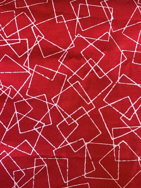 Other - 4 Yards Red and White Fabric